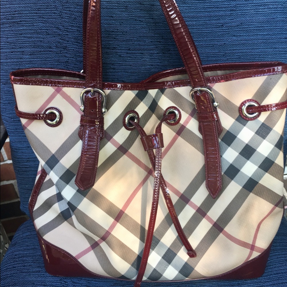 Burberry drawstring tote